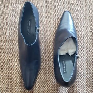 Bruno Magli Black Leather Booties